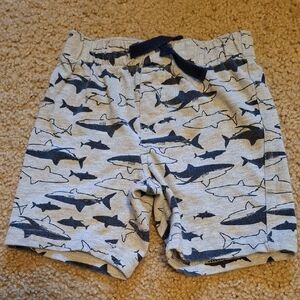 Wonderkids Gray Shark Print Shorts